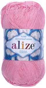 РАСПРОДАЖА Пряжа Alize Miss розовый (170), 100% мерсеризованный хлопок, 280м, 50г