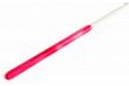 Крючок для вязания ВОС с пластиковой ручкой, металлический, d2,5мм