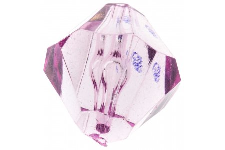 Бусины акриловые АСТРА ромбовидные, рельефные/многогранные, темно-розовый (5), 16мм, 25г