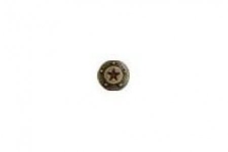 Кнопка металлическая, арабская звезда, бронза, 12,5мм