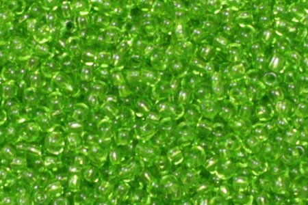 Бисер чешский круглый PRECIOSA 10/0 прозрачный/цветной светло-зеленый (50430), 50г