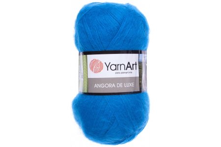 Пряжа Yarnart Angora de Luxe яркий синий (3040), 70%мохер/30%акрил, 520м, 100г