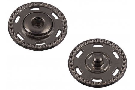 Кнопки пришивные GAMMA металлические, черный никель, 25мм, 5шт