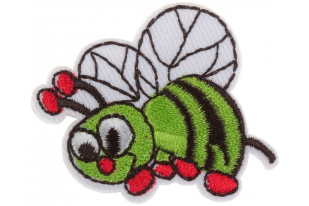 Термонаклейка Пчелка зеленая, 4*4 см