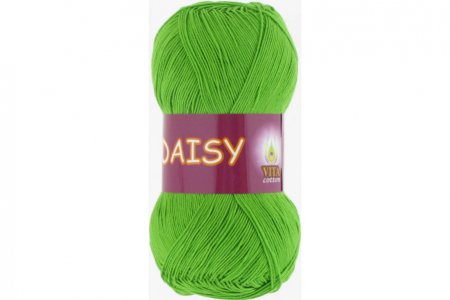 Пряжа Vita cotton Daisy молодая зелень (4407), 100%мерсеризованный хлопок, 295м, 50г