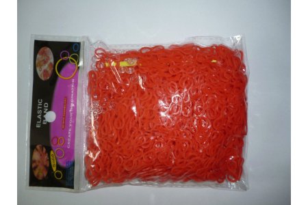 Резинки для плетения Rainbow Loom Bands(Лум Бэндс) восьмерки, красный, 1000шт