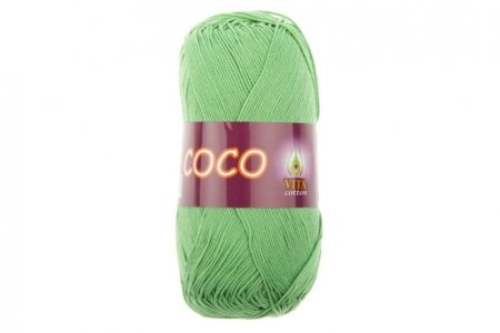 Пряжа Vita cotton Coco ментол (4324), 100%мерсеризованный хлопок, 240м, 50г
