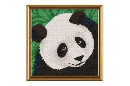 Набор для вышивания бисером НОВА СЛОБОДА Панда, с нанесенным рисунком, 26*26см