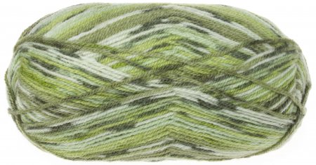 Пряжа Yarnart Crazy Color бело-салатово-темно-зеленый (115), 75%акрил/25%шерсть, 260м, 100г