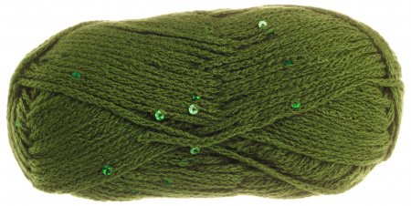 Пряжа Yarnart Luna Payette зеленый (318), 94%акрил/6%пайетки, 115м, 50г