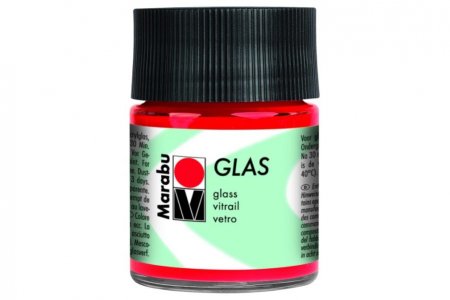 Витражная краска Marabu Glas на водной основе, вишня (125), 50мл