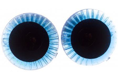 Глаза для игрушек круглые живые с лучиком, синий, d22мм, 1пара