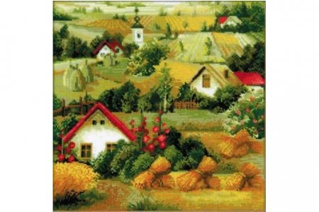 Мозаичная картина стразами РИОЛИС (Сотвори Сама) Сербский пейзаж (АМ0013), 40*40см
