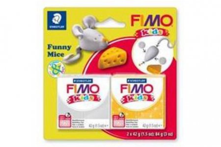 Набор полимерной глины FIMO kids kit Веселая мышка, 2блока по 42г
