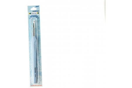 Крючок для вязания GAMMA с прорезиненной ручкой, металлический, d6мм, 16см