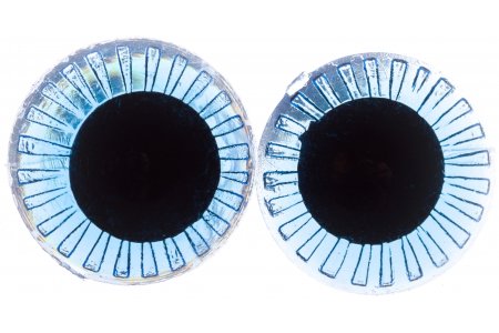 Глаза для игрушек круглые живые с лучиком, синий, d20мм, 1пара