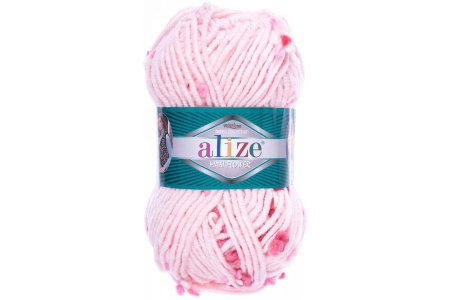 Пряжа Alize Superlana Maxi Flower бледно-розовый (5820), 25%шерсть/70%акрил/5%полиамид, 80м, 100г