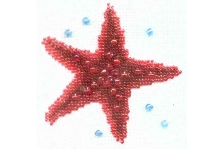 Набор для вышивания бисером ЧАРИВНА МИТЬ Морская звезда, 12*12см