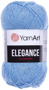 Пряжа YarnArt Elegance голубой (107), 88%хлопок/12%металлик, 130м, 50г