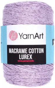 Пряжа YarnArt Macrame cotton lurex сиреневый-серебро (734), 75%хлопок/13%полиэстер/12%металлик, 205м, 250г