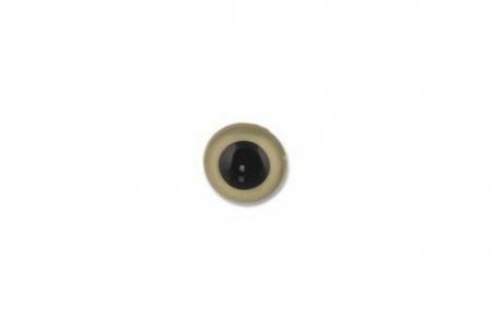 Глаза пластиковые для пришивания HobbyBe на петле, бежевый, d10,5мм, 1пара