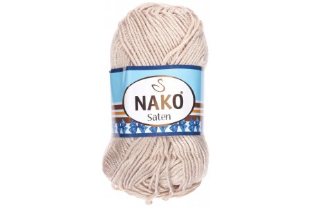 Пряжа Nako Saten лен (6383), 100%микрофибра, 115м, 50г