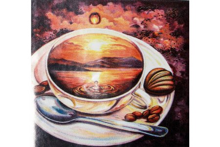 Мозаичная картина стразами АЛМАЗНАЯ ЖИВОПИСЬ Кофейное путешествие