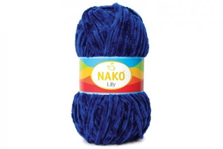 Пряжа Nako Lily синий (3054), 100%полиэстер, 180м, 100г
