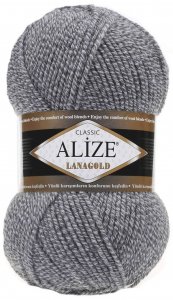 Пряжа Alize Lanagold светло-серый/меланж (651), 51%акрил/49%шерсть, 240м, 100г