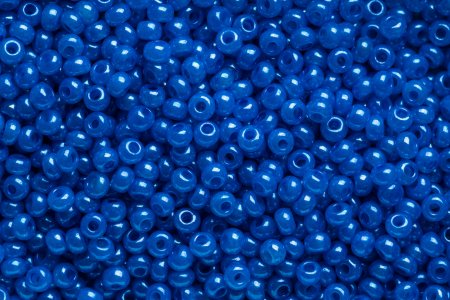 Бисер чешский круглый PRECIOSA 10/0 непрозрачный/глянцевый блестящий синий (А495), 50г