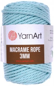 Пряжа YarnArt Macrame Rope 3mm мята (775), 60%хлопок/ 40%вискоза/полиэстер, 63м, 250г