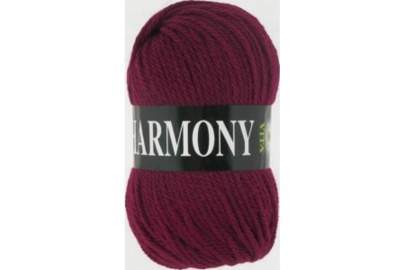 Пряжа Vita Harmony бордовый (6319), 55%акрил/45%шерсть, 110м, 100г