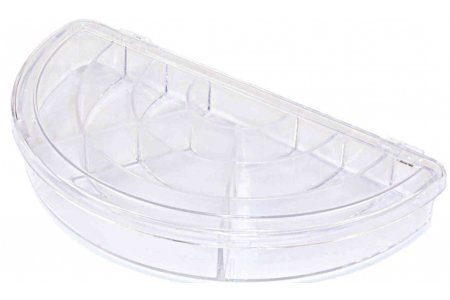 Коробка пластиковая для мелочей полукруглая прозрачный, 16,5*9,1*2,2см