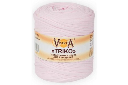 Пряжа Visantia Triko розовый, 92%хлопок/8%эластан, 100м, 500г