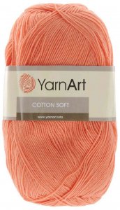 Пряжа YarnArt Cotton soft нектарин (23), 55%хлопок/45%полиакрил, 600м, 100г