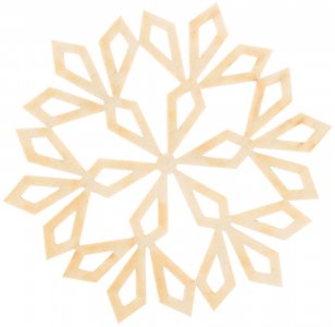 Заготовка для декорирования деревянная Снежинка-18 резная, 9,7*9,7см