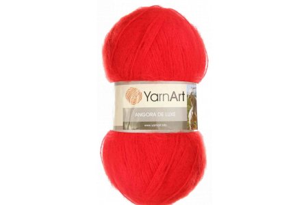 Пряжа Yarnart Angora de Luxe красный (156), 70%мохер/30%акрил, 520м, 100г