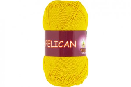 Пряжа Vita cotton Pelican желтый (3998), 100%хлопок, 330м, 50г