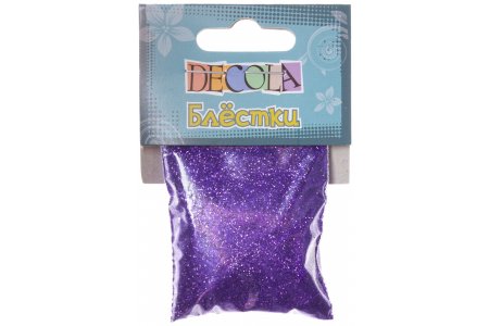 Блестки декоративные DECOLA фиолетовый, 0,3мм, 20г