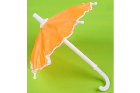 Зонтикпластмассовый маленький, оранжевый, 16см