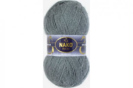 Пряжа Nako Mohair delicate серый (6129), 85%акрил/5%мохер/10%шерсть, 500м, 100г