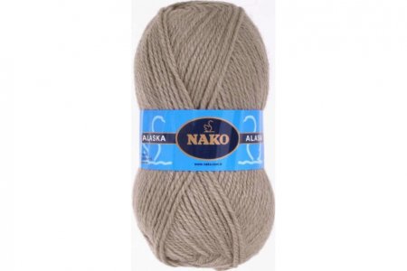 Пряжа Nako Alaska светло-бежево-серый (7115), 60%акрил/25%шерсть/15%верблюжья шерсть, 204м, 100г