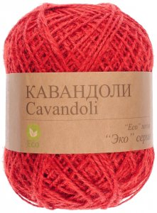 Пряжа Прочее Кавандоли красный (07), 100%джут, 180м, 100г
