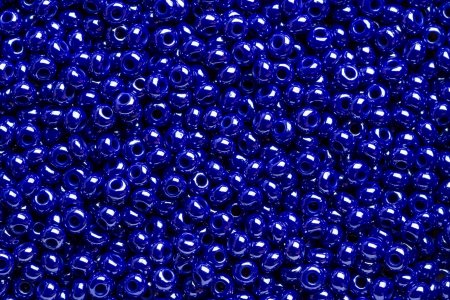 Бисер чешский круглый PRECIOSA 10/0 непрозрачный/глянцевый синий(А503), 50г