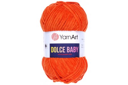 Пряжа YarnArt Dolce Baby оранжевый (778), 100%микрополиэстер, 85м, 50г