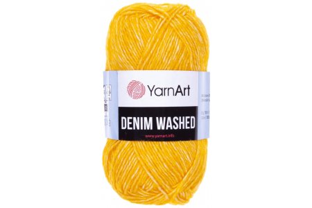 Пряжа YarnArt Denim Washed желтый (901), 20%акрил/80%хлопок, 130м, 50г