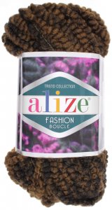 Пряжа Alize Fashion Boucle коричневый-хаки (5573), 70%акрил/25%шерсть/5%полиамид, 35м, 100г