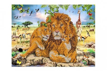Канва с рисунком для вышивки бисером GLURIYA В мире животных, 40*30см