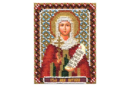 Набор для вышивания бисером PANNA, Икона Святой мученицы Натальи, 8,5*10,5см, 12цветов бисера, 1цвет мулине