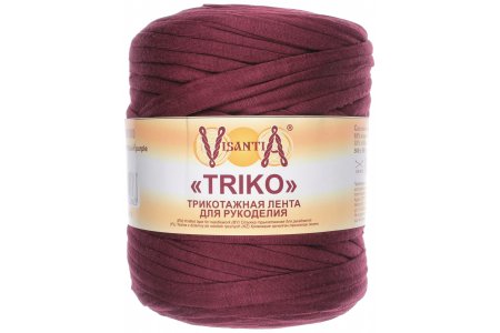 Пряжа Visantia Triko фиолетовый, 92%хлопок/8%эластан, 100м, 500г